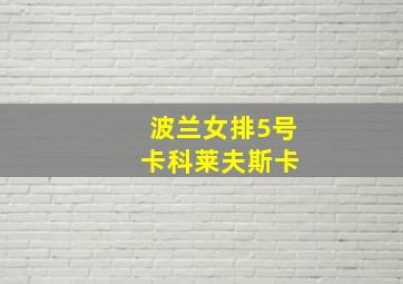 波兰女排5号 卡科莱夫斯卡